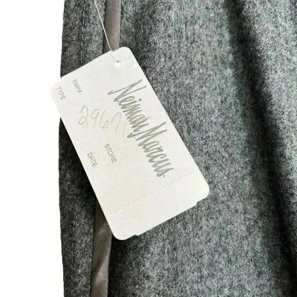 Express NWT 100% Wool Grey Full Length Pleated Skirt Size 6 - Picture 5 of 5